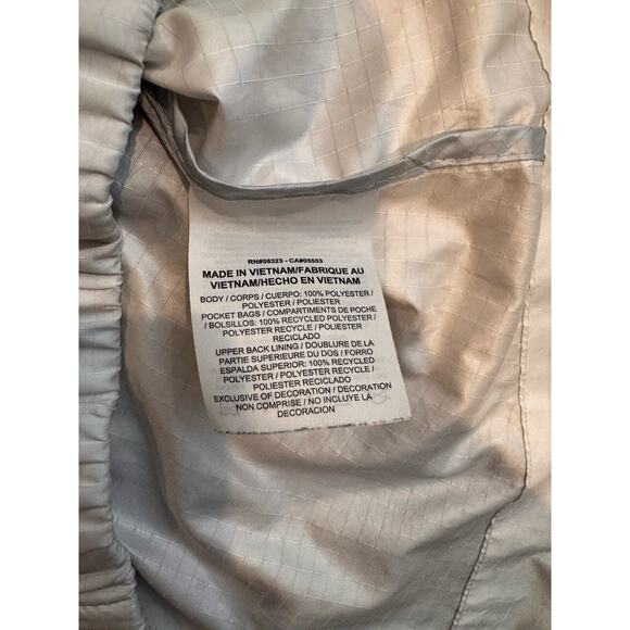 Nike Jacket Women's Large Gray/White Windrunner Jacket Track Lightweight Hooded - Picture 5 of 5